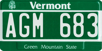 VT license plate AGM683