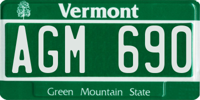 VT license plate AGM690