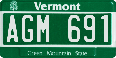 VT license plate AGM691