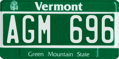 VT license plate AGM696