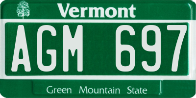 VT license plate AGM697