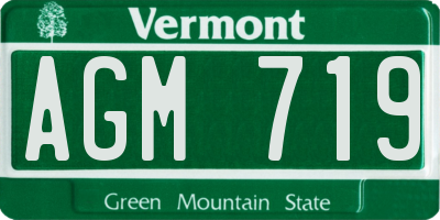VT license plate AGM719