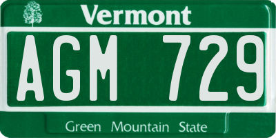 VT license plate AGM729