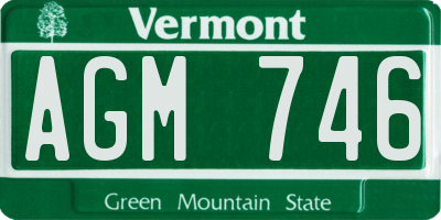 VT license plate AGM746