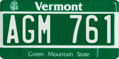 VT license plate AGM761
