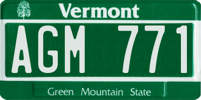 VT license plate AGM771