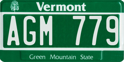 VT license plate AGM779