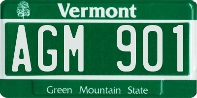 VT license plate AGM901