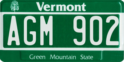 VT license plate AGM902
