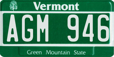VT license plate AGM946