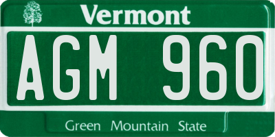 VT license plate AGM960