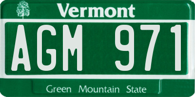 VT license plate AGM971