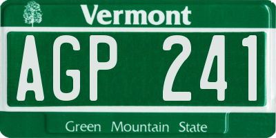 VT license plate AGP241