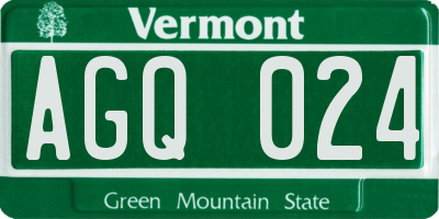 VT license plate AGQ024