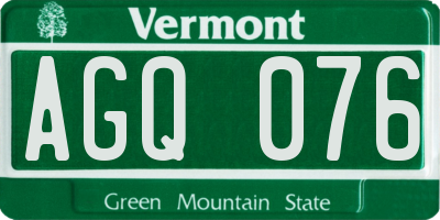 VT license plate AGQ076