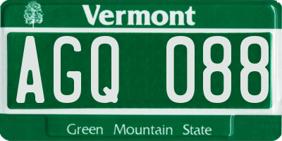 VT license plate AGQ088