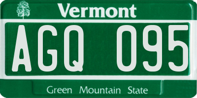 VT license plate AGQ095