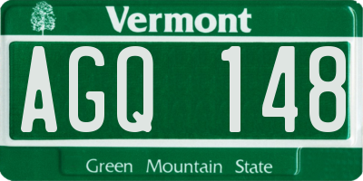 VT license plate AGQ148