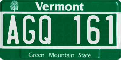 VT license plate AGQ161