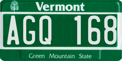 VT license plate AGQ168