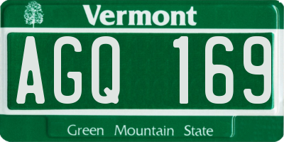 VT license plate AGQ169