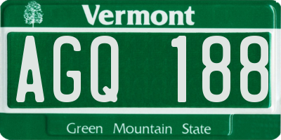 VT license plate AGQ188