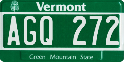 VT license plate AGQ272