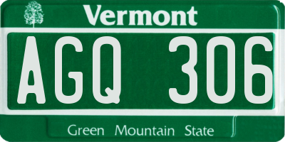 VT license plate AGQ306