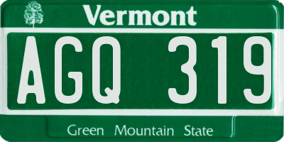 VT license plate AGQ319