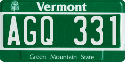 VT license plate AGQ331