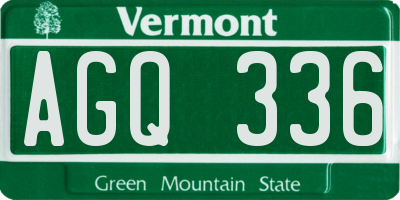 VT license plate AGQ336