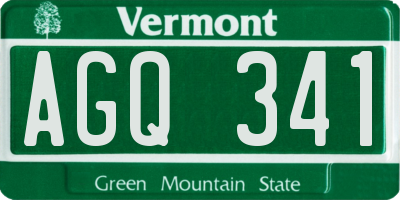 VT license plate AGQ341