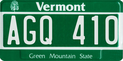 VT license plate AGQ410