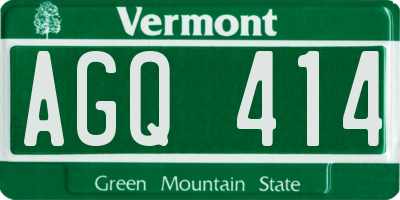 VT license plate AGQ414
