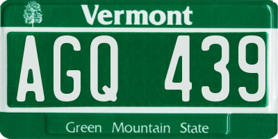 VT license plate AGQ439