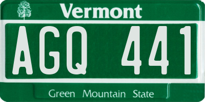 VT license plate AGQ441