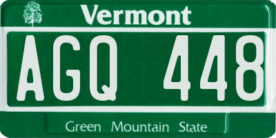 VT license plate AGQ448
