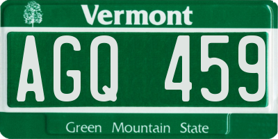 VT license plate AGQ459