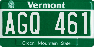 VT license plate AGQ461