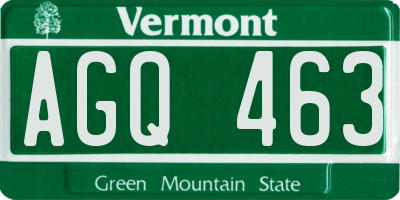 VT license plate AGQ463