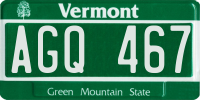 VT license plate AGQ467