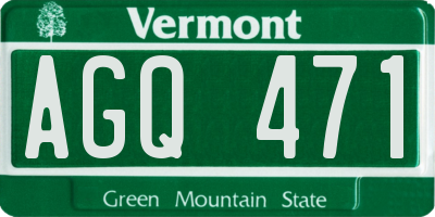 VT license plate AGQ471