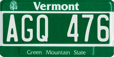 VT license plate AGQ476