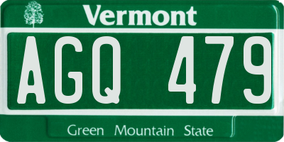 VT license plate AGQ479