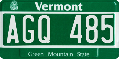 VT license plate AGQ485