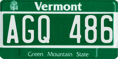 VT license plate AGQ486