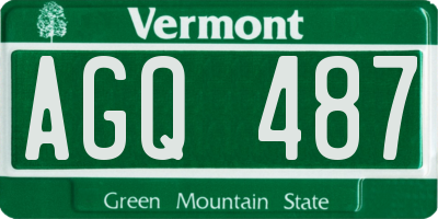 VT license plate AGQ487