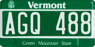 VT license plate AGQ488