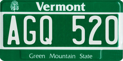 VT license plate AGQ520