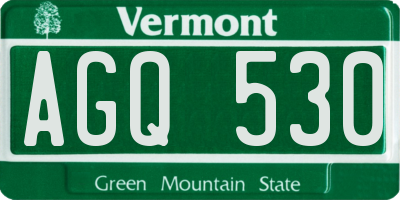 VT license plate AGQ530